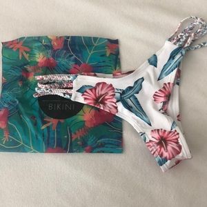 Zaful Floral Bakini Bottoms NW/OT